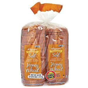 Wegmans Soft Made With Whole Wheat Honey Wheat Bread, FAMILY PACK