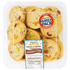 Wegmans Rainbow Chip Mega Chunk Cookies, FAMILY PACK