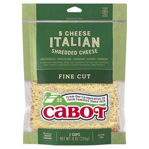 Cabot Cheese 5 Cheese Italian Shredded Cheese