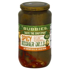 Bubbies Pickles Kosher Dills, Spicy