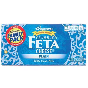 Wegmans Cheese, Feta, Crumbled, Plain, FAMILY PACK