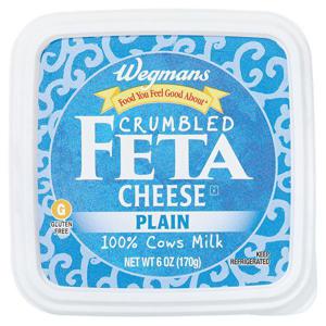 Wegmans Cheese, Feta, Crumbled, Plain