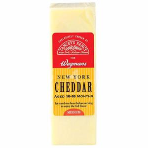 Wegmans 16-18 Month Aged White Cheddar Cheese- Medium