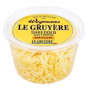 Wegmans Le Gruyere Cheese Aged 5 Months, Shredded Medium