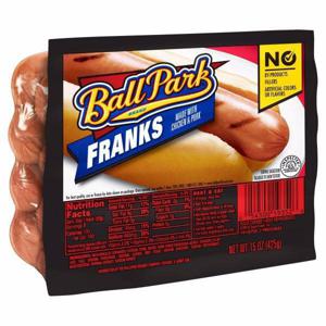 Ball Park Classic Hot Dogs, Original Length, 8 Count