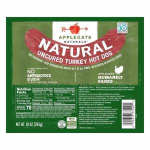 Applegate Naturals Hot Dog, Turkey, Uncured