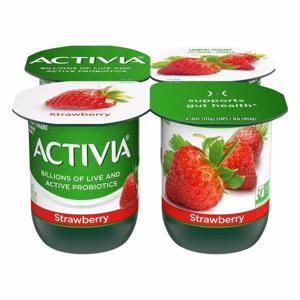 Activia Yogurt, Lowfat, Strawberry, 4 Pack