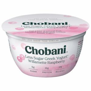 Chobani Yogurt, Less Sugar, Low-Fat, Greek, Willamette Raspberry