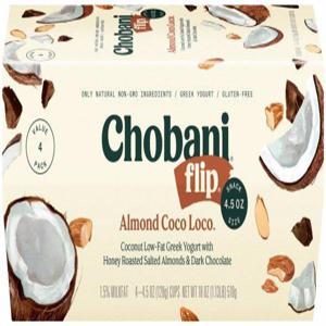 Chobani Flip Yogurt, Greek, Low-Fat, Almond Coco Loco, Value 4 Pack