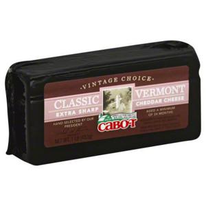 Cabot Vintage Choice Cheese, Extra Sharp Cheddar, Classic Vermont