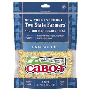 Cabot Cheese Two State Farmers' New York & Vermont Shredded Cheddar Cheese