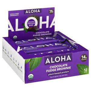 Aloha Protein Bars, Organic, Chocolate Fudge Brownie