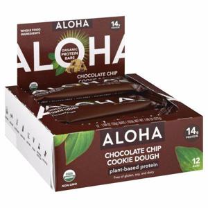 Aloha Protein Bars, Organic, Chocolate Chip Cookie Dough