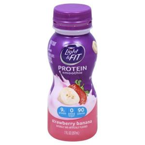 DANNON Light & Fit Yogurt Drink, Nonfat, Strawberry Banana, Protein Smoothie