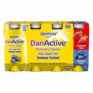 DanActive Probiotic Dairy Drink, Strawberry, Blueberry, Immune System