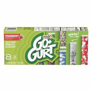 Go Gurt Yogurt, Low Fat, Strawberry, 8 Pack