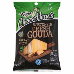 Frigo Cheese Heads String Cheese, Wisconsin Fresh Gouda, 10 Pack