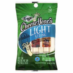 Frigo Cheese Heads  Cheese, Light, Part Skim, Mozzarella, Low Moisture, String