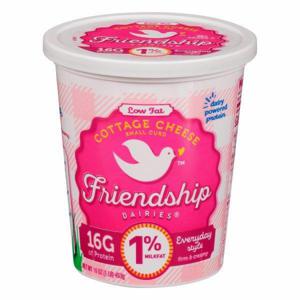 Friendship Dairies Cottage Cheese, Small Curd, 1% Milkfat, Low Fat Everyday Style