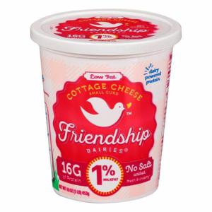 Friendship Dairies Cottage Cheese, Small Curd, 1% Milkfat, Low Fat