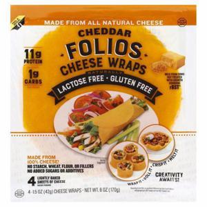 FOLIOS Cheese Wraps, Cheddar