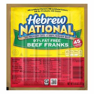 Hebrew National Beef Franks, 97% Fat Free