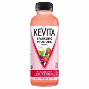 KeVita Sparkling Probiotic Drink Flavored Beverages Chilled, Strawberry Acai Coconut