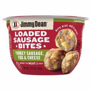 Jimmy Dean Fully Cooked Loaded Sausage Bites, Turkey Sausage, Egg and Cheese