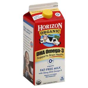 Horizon Organic Milk, Organic, Fat Free, DHA Omega-3