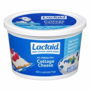 Lactaid Cottage Cheese, Small Curd, 4% Milkfat Min.