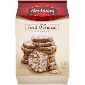 Archway Cookies, Iced Oatmeal, Crispy