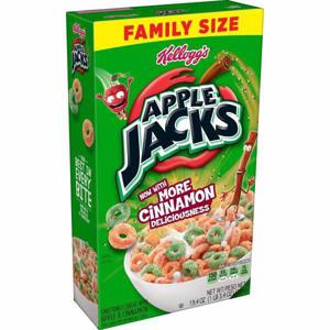 Apple Jacks Cereal Kellogg's Apple Jacks Breakfast Cereal, Original, Family Size, 19.4oz