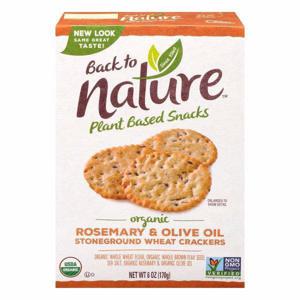 Back To Nature Crackers, Stoneground Wheat, Organic, Rosemary & Olive Oil