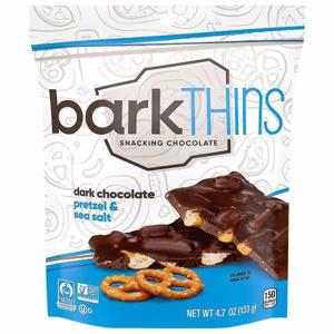 barkTHINS Snacking Chocolate, Dark Chocolate, Pretzel & Sea Salt