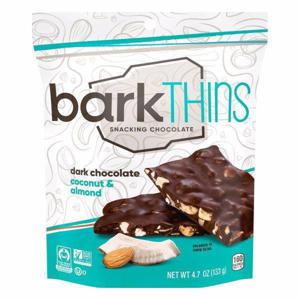 barkTHINS Snacking Chocolate, Dark Chocolate Coconut & Almond