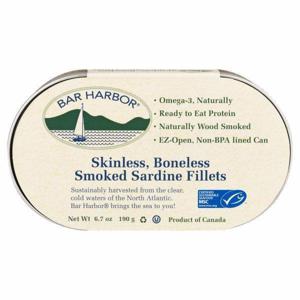 Bar  Harbor Sardine Fillets, Skinless, Boneless, Smoked