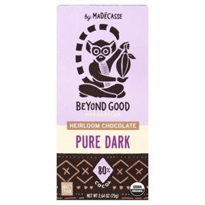 Beyond Good Heirloom Chocolate, Madagascar, Pure Dark, 80% Cocoa