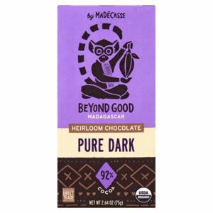 Beyond Good Chocolate, Heirloom, Pure Dark, Madagascar, 92% Cocoa