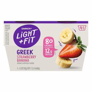 Light + Fit Yogurt, Nonfat, Strawberry Banana, Greek