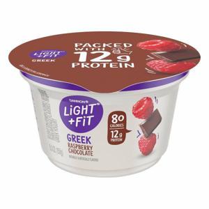 Light + Fit Yogurt, Nonfat, Greek, Raspberry Chocolate