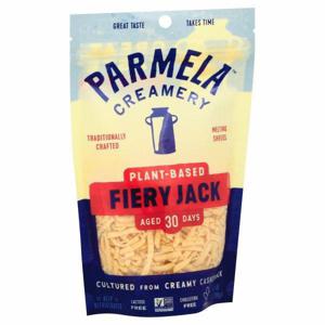 Parmela Creamery Cheese, Plant-Based, Fiery Jack, Melting Shreds