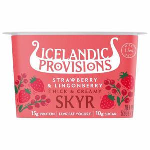 Icelandic Provisions Skyr, Low Fat, Strawberry & Lingonberry, Thick & Creamy