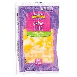 Wegmans Extra Thin Sliced Colby Jack Cheese, 20 Slices