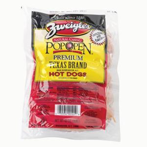 ZWEIGLES Pop Open! Hot Dogs, Texas Brand