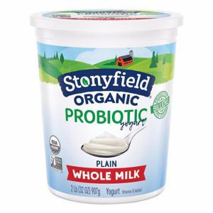 Stonyfield Organic Yogurt, Probiotic, Whole Milk, Plain