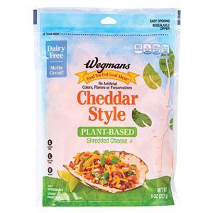 Wegmans Cheddar Style Plant Based Shredded Cheese