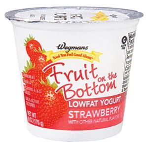 Wegmans Fruit On The Bottom Lowfat Yogurt, Strawberry