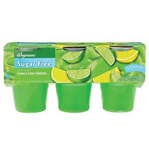 Wegmans Sugar Free Lemon Lime Gelatin, 6 Pack