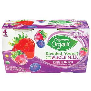 Wegmans Organic Mixed Berry Blended Yogurt Made with Whole Milk