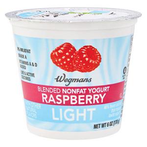 Wegmans Blended Nonfat Yogurt, Raspberry, Light